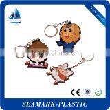 2016 Popular Custom Made Rubber Funny Cartoon Keyrings for Promotion