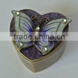 fashion style heart-flower shape butterfly jewelry box 1/S