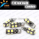 Multiple Color White Blue Red Yellow Green Pink Color 9smd 5050 T10 Led for Car