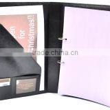 Office Product Black PU A4 Leather Ring Binder Folder thumbnail-2