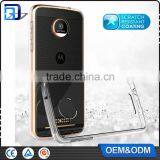 Amazon Hot Sale Anti Scratch Ultra Thin Soft TPU Transparent Acrylic Combo Case Back Cover For Moto Z Force Clear Case thumbnail-3
