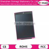 Colorful LCD Writing Board/Tablet 12 Inch Memo Pads with Lanyard Hole,Non-toxic Stylus,ABS Frame and Digital Back for School