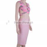 2015 Europe Fashion Two Piece Sex Bandage Dress High Quality Ladies Tight Ladies Brand Bandage Dress thumbnail-3