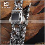 Stainless Steel Silver Plated Charm Power Magnetic Bracelet thumbnail-4