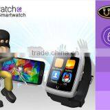 Uwatch U18 Black Color Android System Smart Watch MTK6571 Dual Core 1.6" IPS Screen 4GB Rom Bluetooth 4.0 GPS WIFI