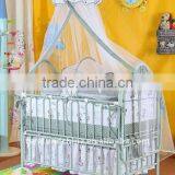 Metal baby bed,Palace mosquito net,European style cradle,