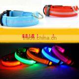 2015 new products light up Led pet collar, canvas pet collar, cute pet collar making supplies