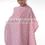Privacy Nursing Udder For Infant Wrap Large Roomy Breathable 100% Light Cotton pink dot printed apron