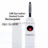 White ABS+Ceramic Electric Eyelash Curler USB Plastic Eye Lashes Heated Curler Sensor Makeup Beauty Tools Rechargeable thumbnail-2