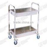 Stainless Steel Square Tube Collection Bowl Cartchromeplate Display Rack storage Cart thumbnail-1