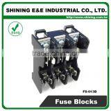 FS-013B 600V 10 Amp 3 Way Midget Type Din Rail Glass Fuse Block thumbnail-4
