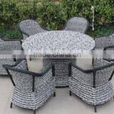F- Foshan Outdoor Modern Garden Furniture Rattan Dining Table Sets (CF741+CF1274T+CF1244C) thumbnail-1