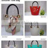 Hot Sell Beach Bag Tote With Zipper Closure, Red Silicone thumbnail-2