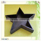 Ornament Art Work Home Decor Black Color Wooden Star thumbnail-2