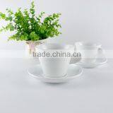 Wholesale White Custom Logo Cappuccino Cup and Saucer Set thumbnail-2