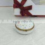 Round-shape Porcelain/ceramic Jewelry Box