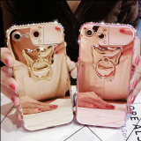 Metal Bumper Frame Mirror Surface Cell Phone Cover Case Diamond Mobile Phone Cases for IPhone7/7Plus/6/6s/6plus/6splus thumbnail-5