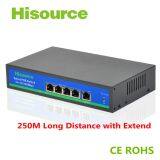 Hisource 4+1 Built-in 250m Long Distance POE Switch for Mikrotik/UBNT Wifi AP CPE Router thumbnail-3