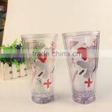 Food Grade Material PS Party Glass With Straw for Promotional thumbnail-1