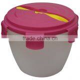 2017 Hot Style Got the Patent Plastic Salad Box With Silicone Ring thumbnail-1