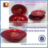 30.36.40cm Galvanised Unbreakable Color Outdoor Wash Basin With Cover thumbnail-1