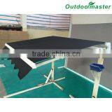 1.6x1.2M Folding Manual Aluminum Retractable Black Window Awning thumbnail-3