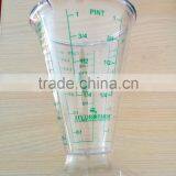 1L Transparent PE Measuring Cup for Hydroponic thumbnail-1