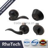 Oil Rub Bronze Zinc Tubular Lever Handle Lock, Single Cylinder Deadbolt Combo Lock thumbnail-1