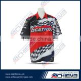 Custom made Sublimation racing team Pit Crew Shirts