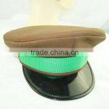 Brown Army Hat With Green Ribbon for Military Use Cap thumbnail-5