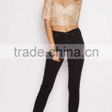 Fashion Women Clothes Mesh Lace Cropped Tops Summer Sexy Lady Tops thumbnail-3