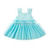 Summer Baby Girl Dress Boutique Girl Plain Color High Quality Lace Dress Fashion Party Dress thumbnail-3