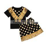 Wholesale High Quality Clothing in China Children Frocks Designs Summer Two Pieces Set for Sale thumbnail-1