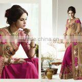 Heavy Embroidery Designer Saree Bemberg Silk Pallu+Rimjhim Skirt With Jequard Blouse thumbnail-1