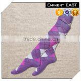100% Cotton Comfortable Anti-bacterial Colorful Argyle Check Dimond Pattern Lady Knee Socks thumbnail-1