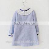 Fashionable Knitted Frock Long Sleeve Plain Clothing Little Girl Princess Dresses Wholesale New Design Kids Baby Girls Dress thumbnail-5