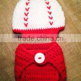 Infant Baby Diaper Cover Christmas Clothes Set Hat With Bloomer and Shoes Baby Christmas Outfit thumbnail-4