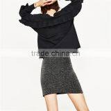 2017 OEM Spring Cozy Elasticated Shiny Tight Mini Skirt thumbnail-4