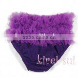 Baby Purple Ruffles Chiffon Bloomers Panties T44 thumbnail-1