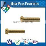 Made in Taiwan High Quality Carbon Steel Copper DIN 84 Saw Slot Drive Cheese Head Machine Metric Bolts thumbnail-2