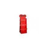 Red Plastic Hook Display Stands Three Rows For Towels Promotion