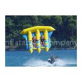 Exciting PVC Inflatable Fly Fishing Boats Banana Shape for 3 - 6 Person Aqua Games
