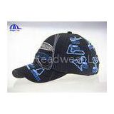Washed Breathable Racing Embroidered Baseball Caps with Polyester Fabric