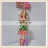 11" plastic beautiful girl doll