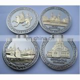 Russian 3D Building Design Two Tone Plated Alloy Coin