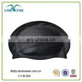 Comfortable Black Handsome Silicone Swimming Caps