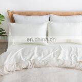 Luxury Famous Brand Microfiber White Super Queen King Size 4 Piece Satin Bedroom Home Bedding Comfort Set thumbnail-5