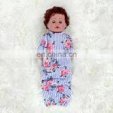 Newest Prints Baby Gowns With Knot Long Sleeve Infants Sleepwear Wholesale Toddler Pajamas Clothes Bag thumbnail-5