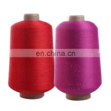 Dyed Pattern 100% Polyester Filament DTY Yarn 100D With Twist