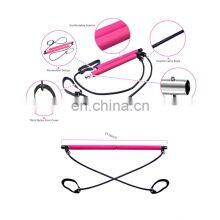 Multi-Functional Gym Black Yoga Pilates Stick Bar Adjustable Pilates Resistance Band Bar thumbnail-3